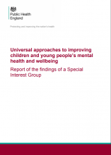 Universal approaches to improving children and young people’s mental health and wellbeing: Report of the findings of a Special Interest Group